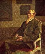 anders trulson portratt af ciceloren sven bengtsson oil painting